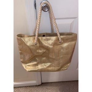 Gold tote/beach bag